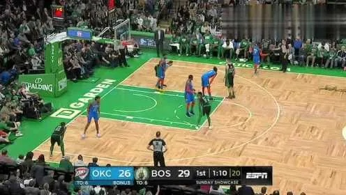 凯尔特人欧文vs雷霆 NBA比赛精彩对决